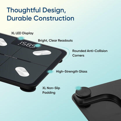 Etekcity Upgraded Smart Scale for Body Weight, FSA&HSA Eligible, Bathroom Digital Scale with BMI, Body Fat, Muscle Mass, 13 Metrics with a Large Display, Support Offline Mode and Apps Connection