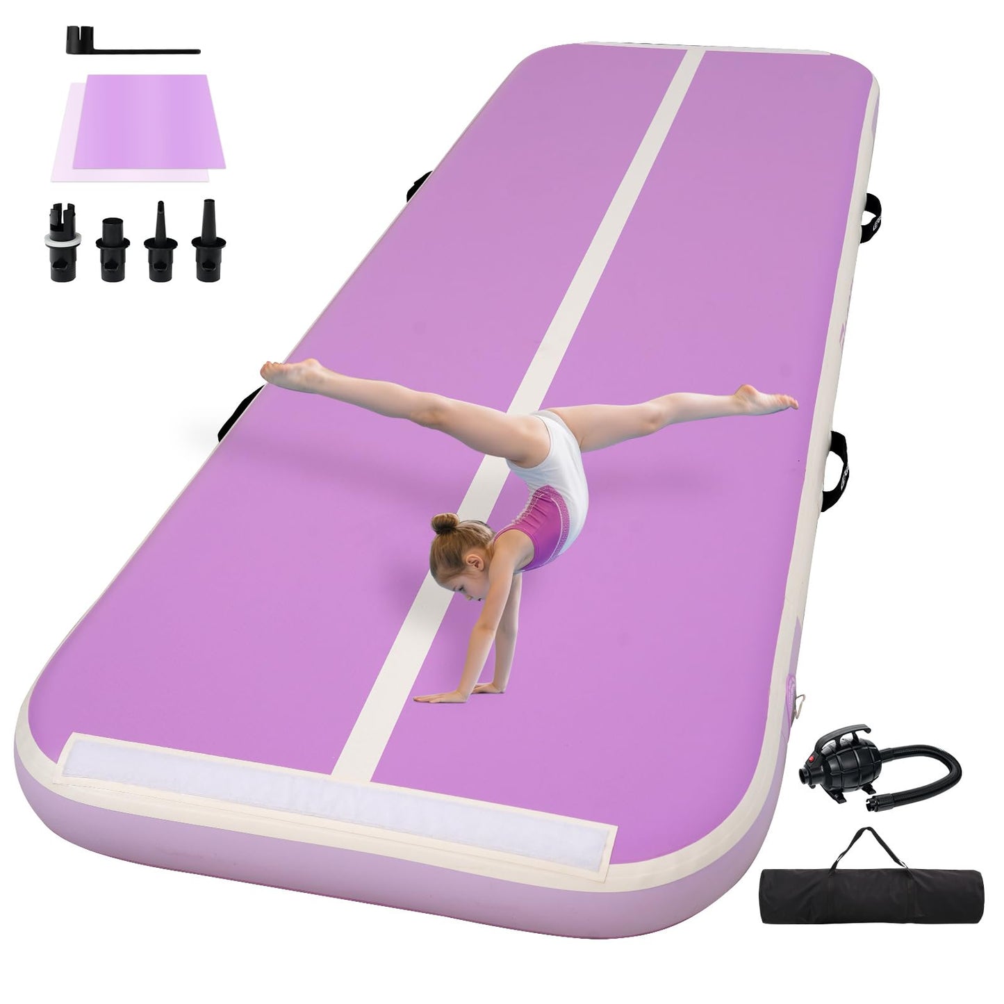 Tumble Track, Inflatable Tumbling Mat,Tumble Track Mats for Gymnastics, and Tumble Track with 4/6/8 Inches Thickness for Home, Training, Cheerleading, Yoga, Water with Pump