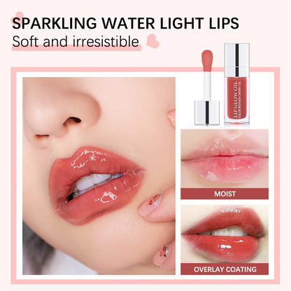 Sokgo Hydrating Lip Glow Oil, Plumping Lip Gloss, Moisturizing Lip Oil Gloss, Transparent Moisturizing Lip Balm, Natural Lip Plumper (Cherry)