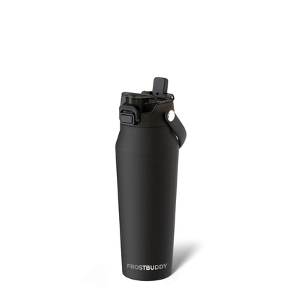 Frost Buddy 24oz Insulated Water Bottle - Straw & Chug Lid - Leak-Proof | Sip-or-chug dual lid | Ice-cold for 24+ hours | Cup-holder friendly
