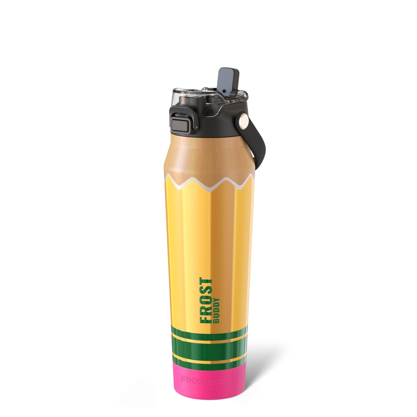 Frost Buddy 24oz Insulated Water Bottle - Straw & Chug Lid - Leak-Proof | Sip-or-chug dual lid | Ice-cold for 24+ hours | Cup-holder friendly