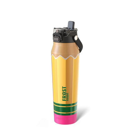 Frost Buddy 24oz Insulated Water Bottle - Straw & Chug Lid - Leak-Proof | Sip-or-chug dual lid | Ice-cold for 24+ hours | Cup-holder friendly
