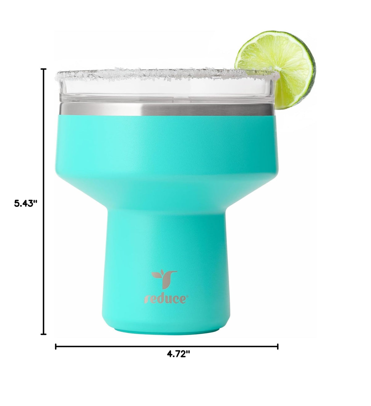 REDUCE Saltini 16oz Margarita Tumbler - Insulated Cocktail Glass - 4 Pack