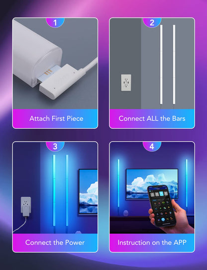 Govee Glide Wall Lights, RGBIC LED Light