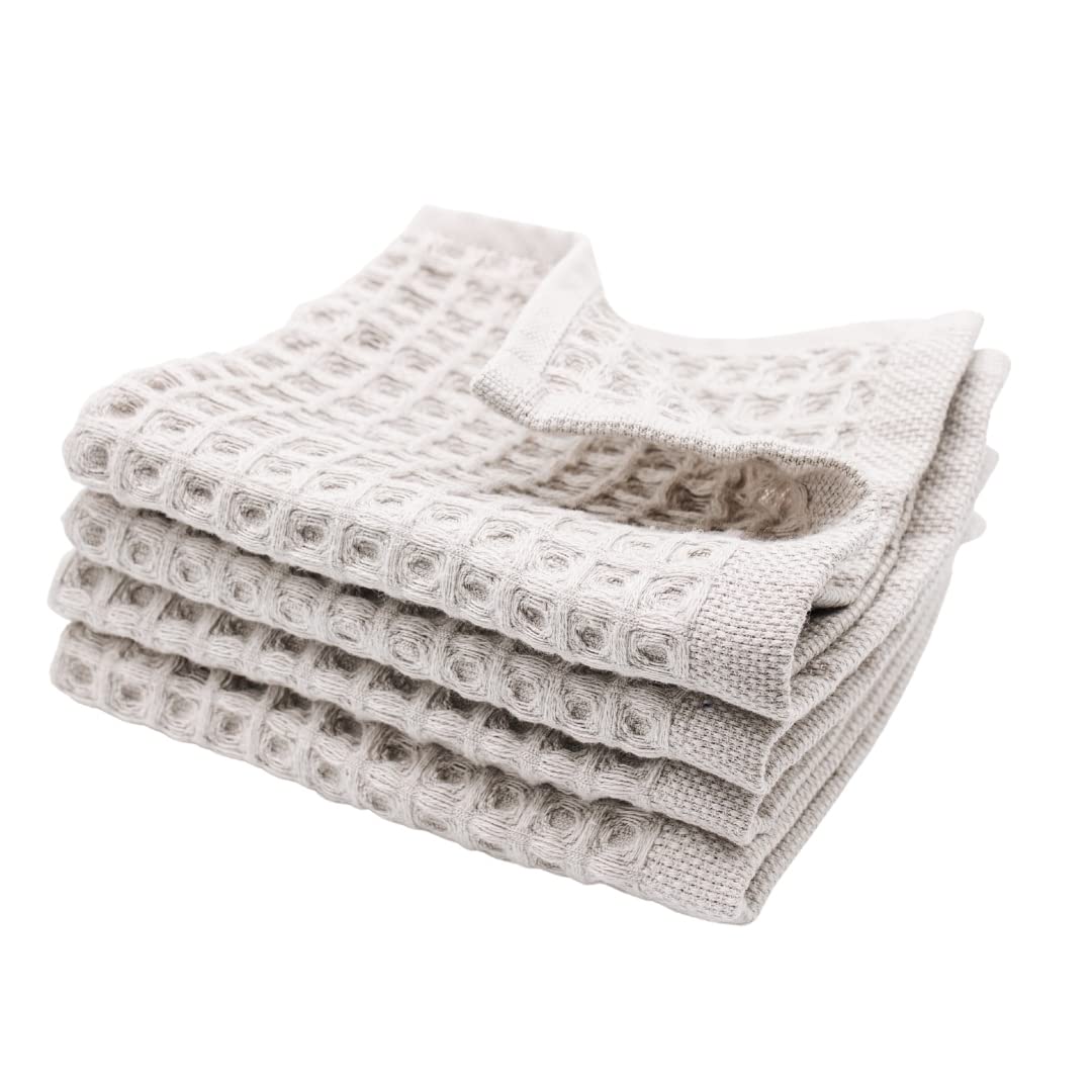 sea me at home Waffle Hand Towel – 100% Turkish Cotton, Quick-Dry, Soft and Absorbent Bathroom Towel (White)