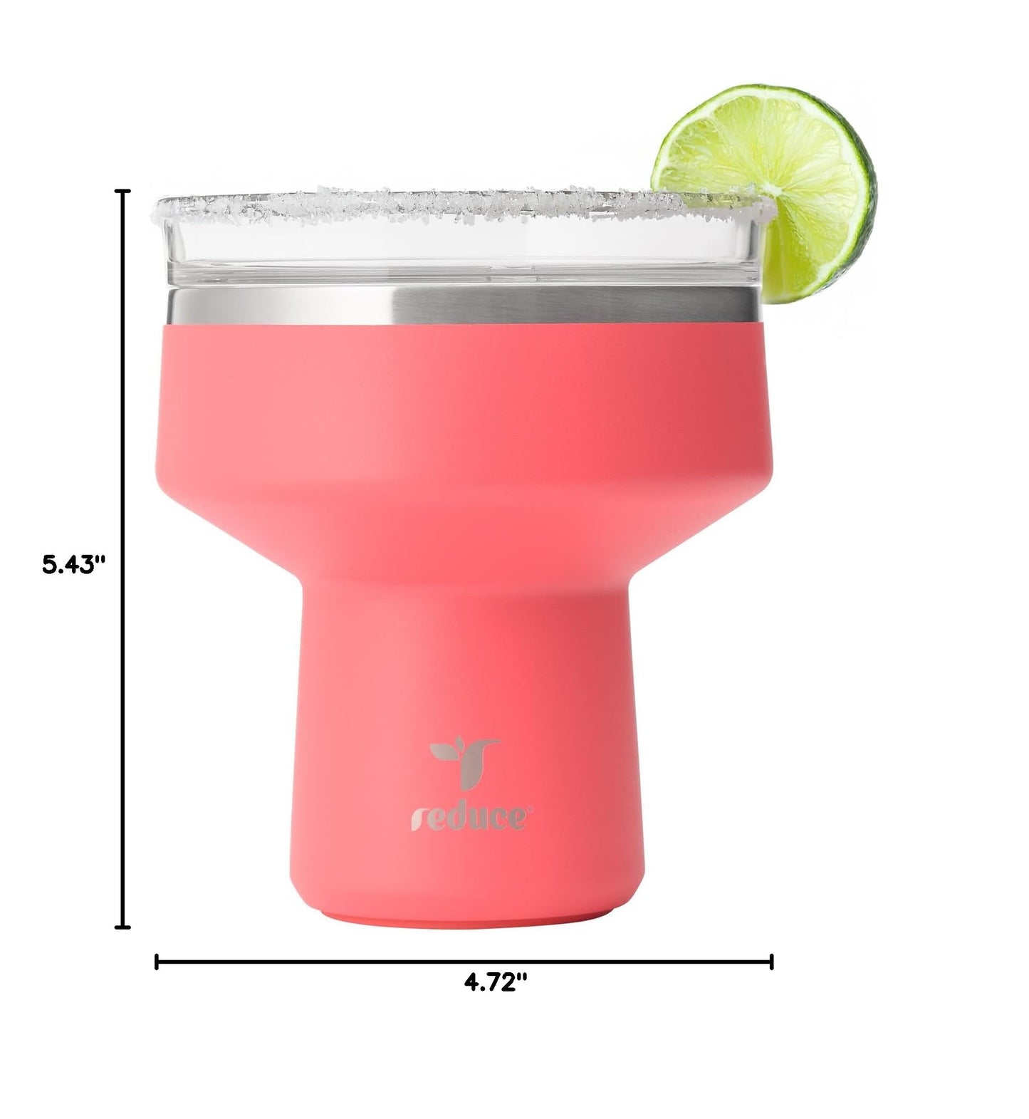 REDUCE Saltini 16oz Margarita Tumbler - Insulated Cocktail Glass - 4 Pack