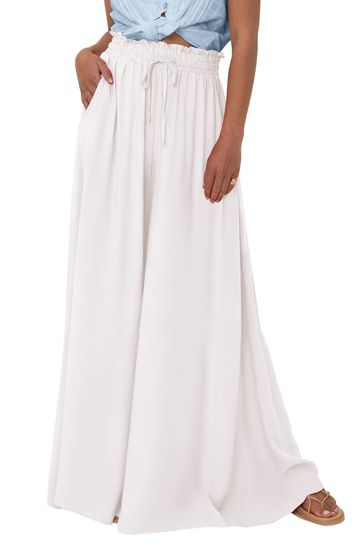 PRETTYGARDEN Summer Wide Leg Palazzo Pants
