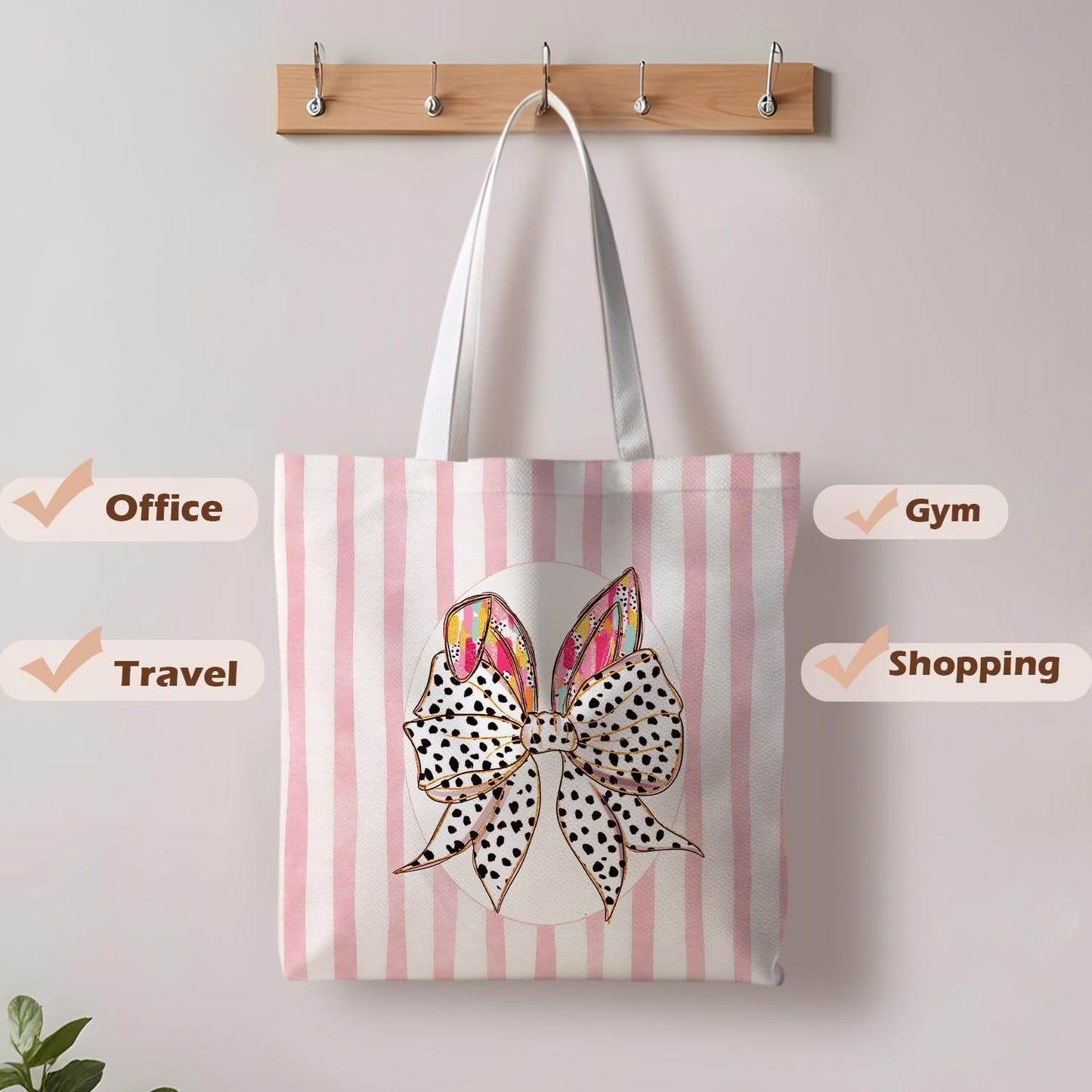 Striped series canvas bags