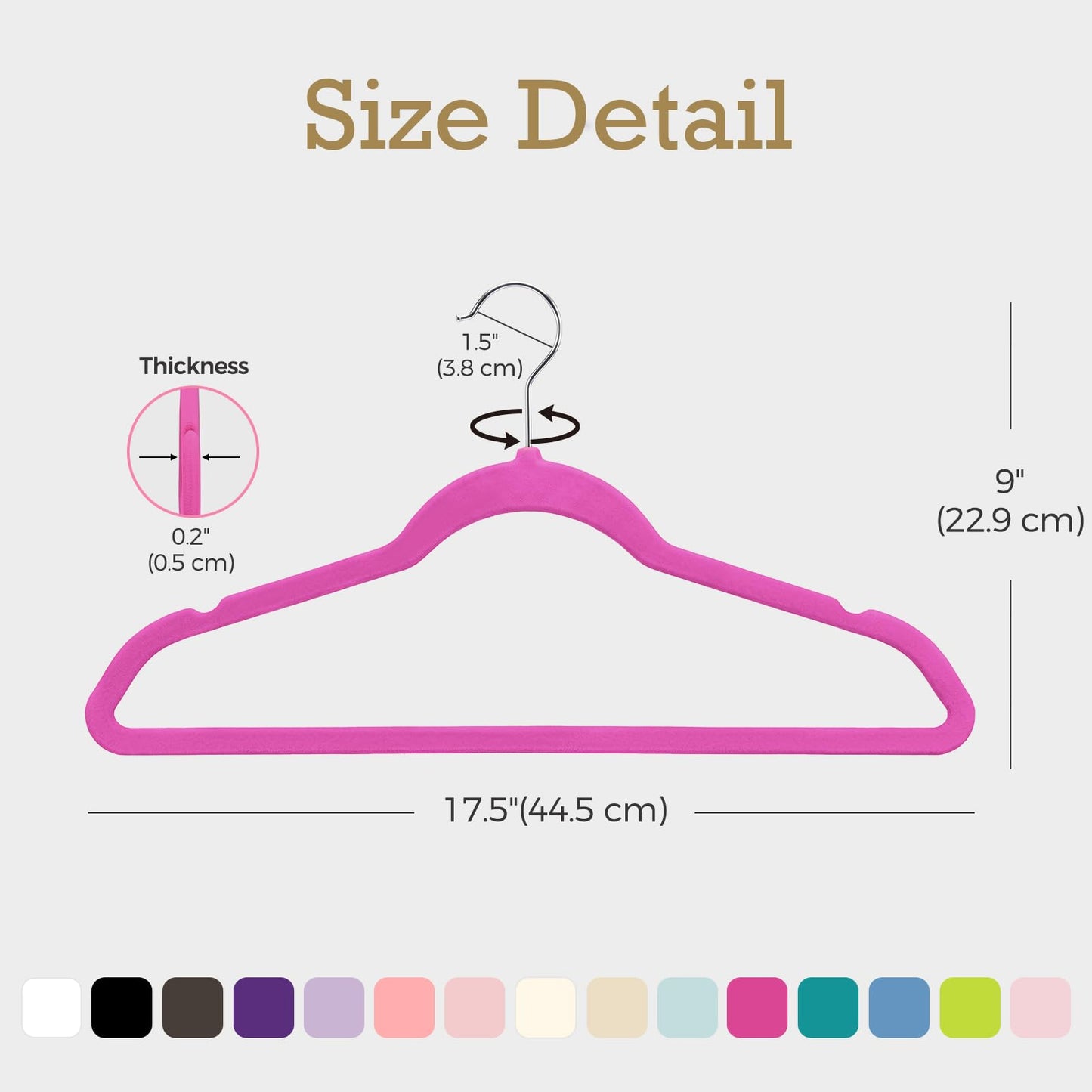 HOUSE DAY Black Velvet Hangers 60 Pack, Non Slip Clothes Felt Hanger Heavy Duty for Coat, Premium Slim Space Saving Suit Hangers for Closet Organizer, 360° Rotating Silver Hook