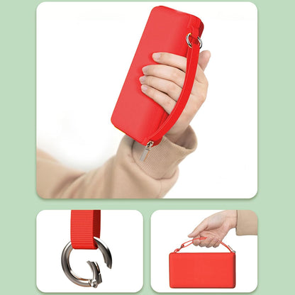 Mini Travel Umbrella, Upf 50+ Compact Fits in Purse | Eco-Friendly Recycled Fabric, Rain & UV Protection.portable Umbrella with Leather Case
