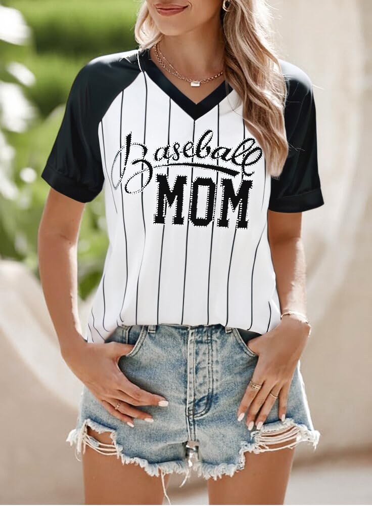 Baseball Shirt Women Baseball Mom Shirts Baseball Game Day Top