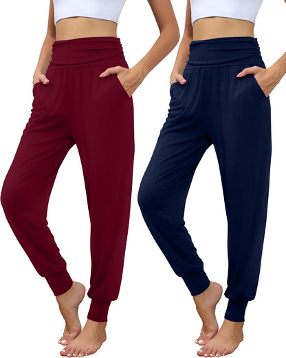 Locoowai 2 Pack Women's Yoga Sweatpants with Pockets