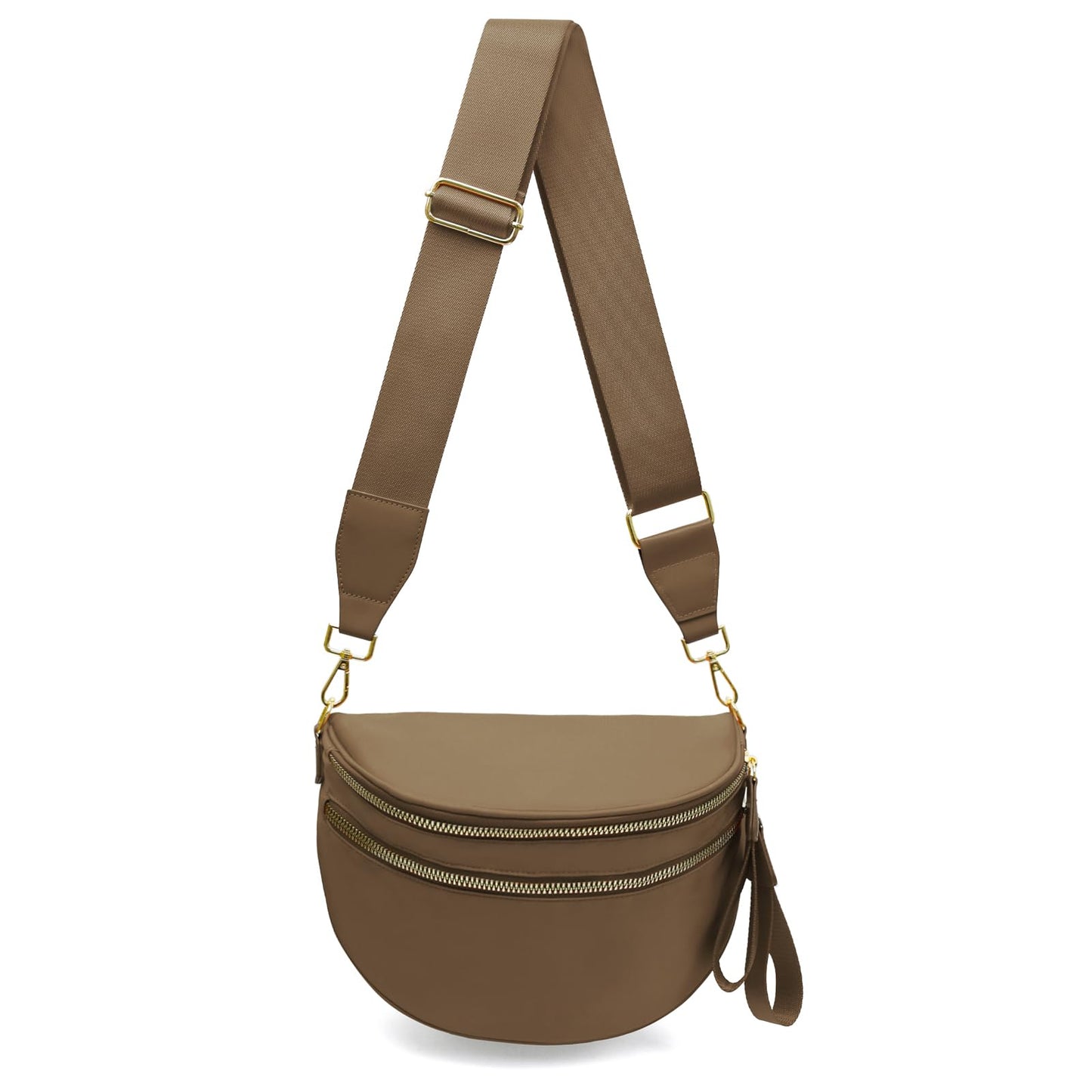 Pure Colour Crossbody Bum Bags for Women Spacious Checkered Cross body Bag Nylon Trendy Fanny Pack for Travel