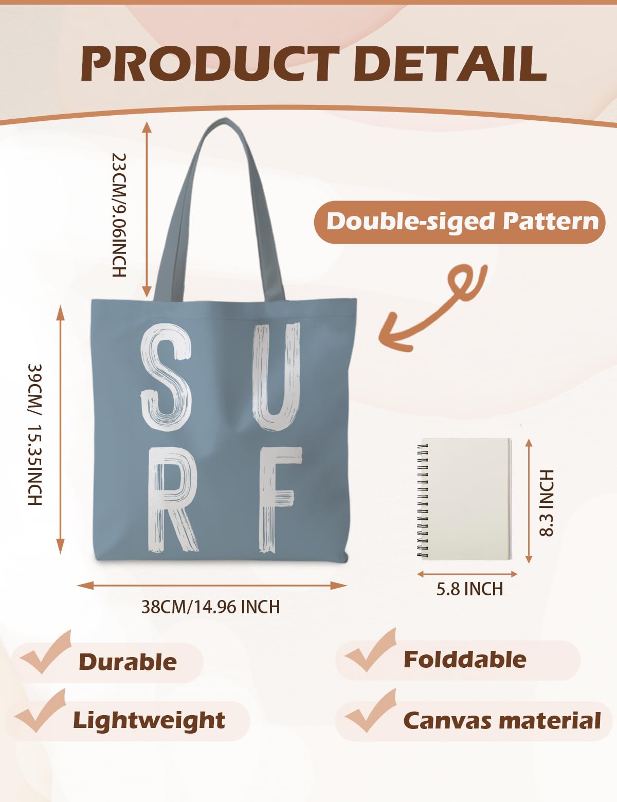 Canvas Summer Beach Tote