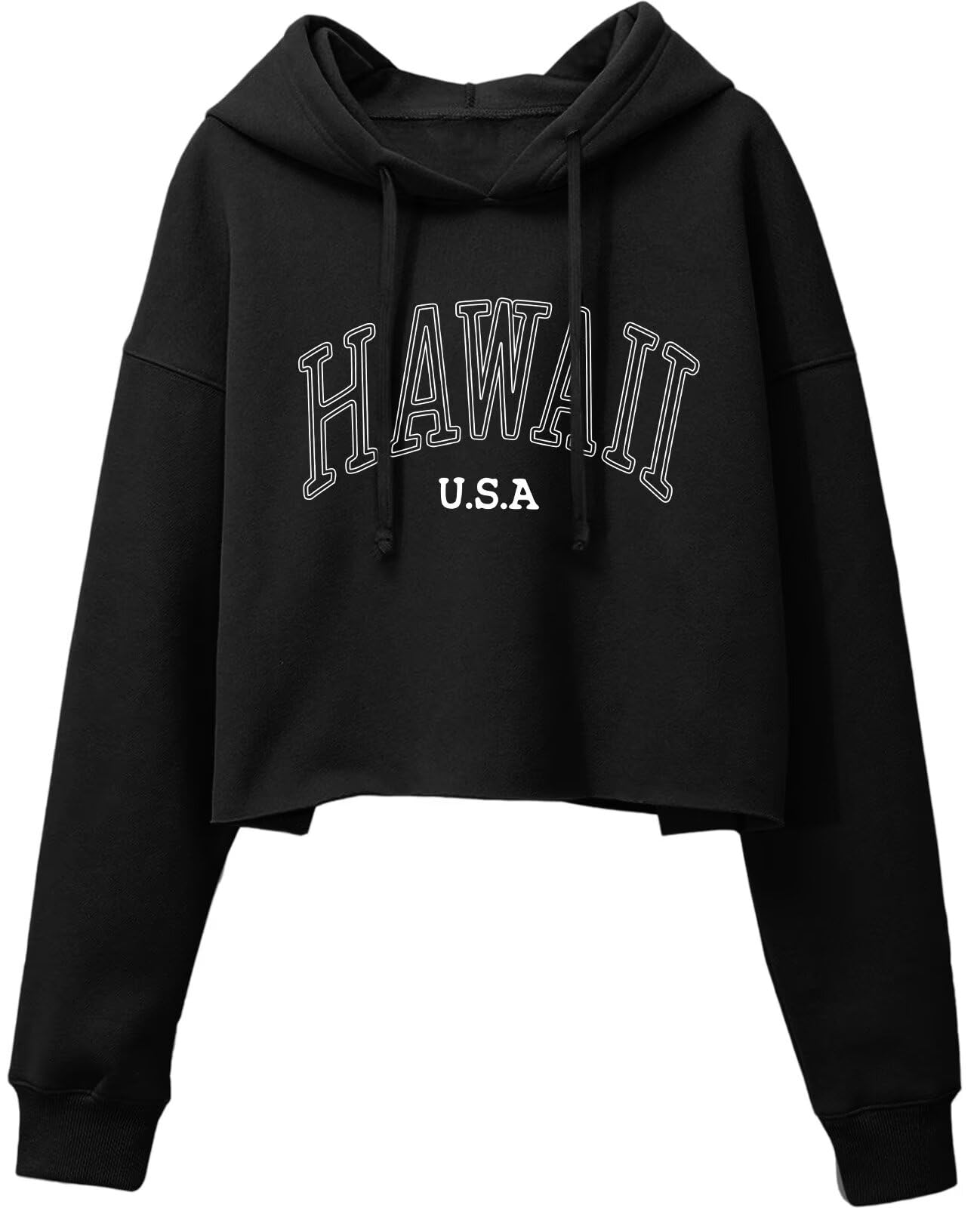 ORANDESIGNE Woman Graphic Print Cropped Hoodie Long Sleeve Fleece Pullover | 60% Cotton,Soft Fleece Fabric,Durable Letter Graphic Print,Drop Shoulder,Loose Fit,Easy Care,Going Out,Fall&Winter Casual