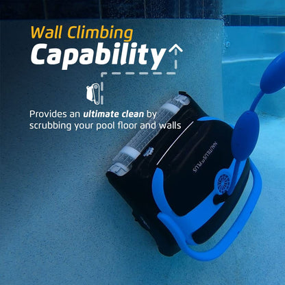Dolphin Nautilus CC Automatic Robotic Pool Vacuum Cleaner, Wall Climbing Scrubber Brush, Top Load Filter Access, Ideal for Above/In-Ground Pools up to 33 FT in Length