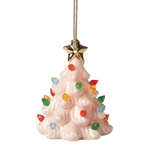 Lenox 893624 Treasured Traditions Holiday Red Bulbs Lit Tree, Christmas Decor