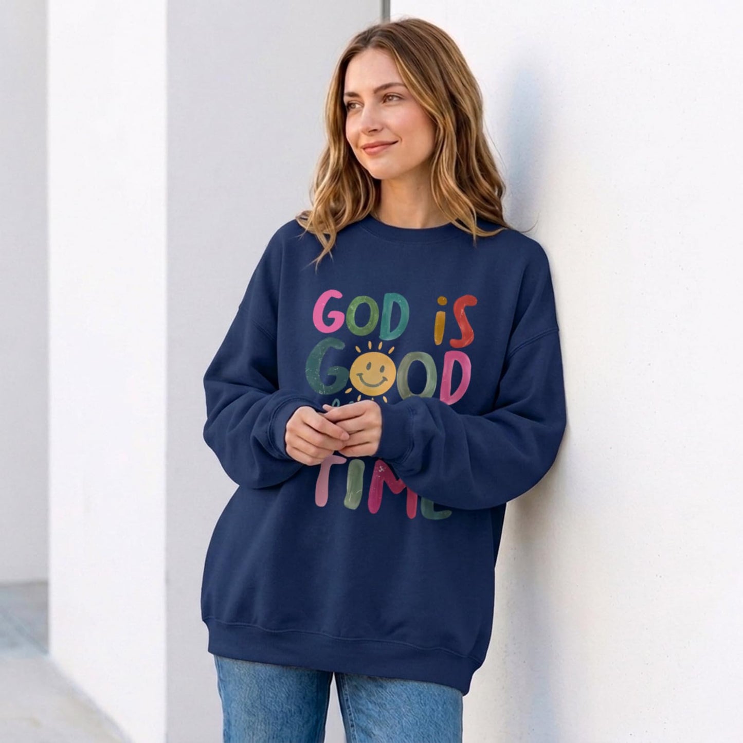 BeWithYou Christian Sweatshirts for Women -God is Good