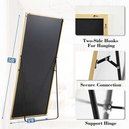 DUMOS 59"x16" Arched Full Length Mirror with Stand