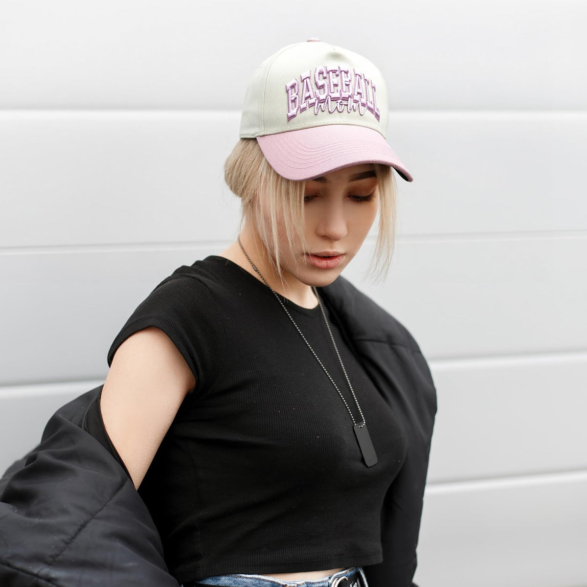 Baseball Mama Trucker Hat- 3D Embroidered Mama Adjustable Cotton Baseball Caps for Women