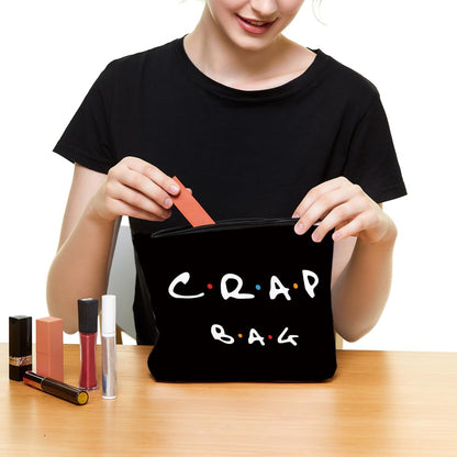 Funny gift Friend makeup bag, Best friend Cosmetic Bag, Friends Theme Natural Reusable Eco-Friendly Makeup Bag Gifts, for Women Men Best Friends Birthday Christmas Gift