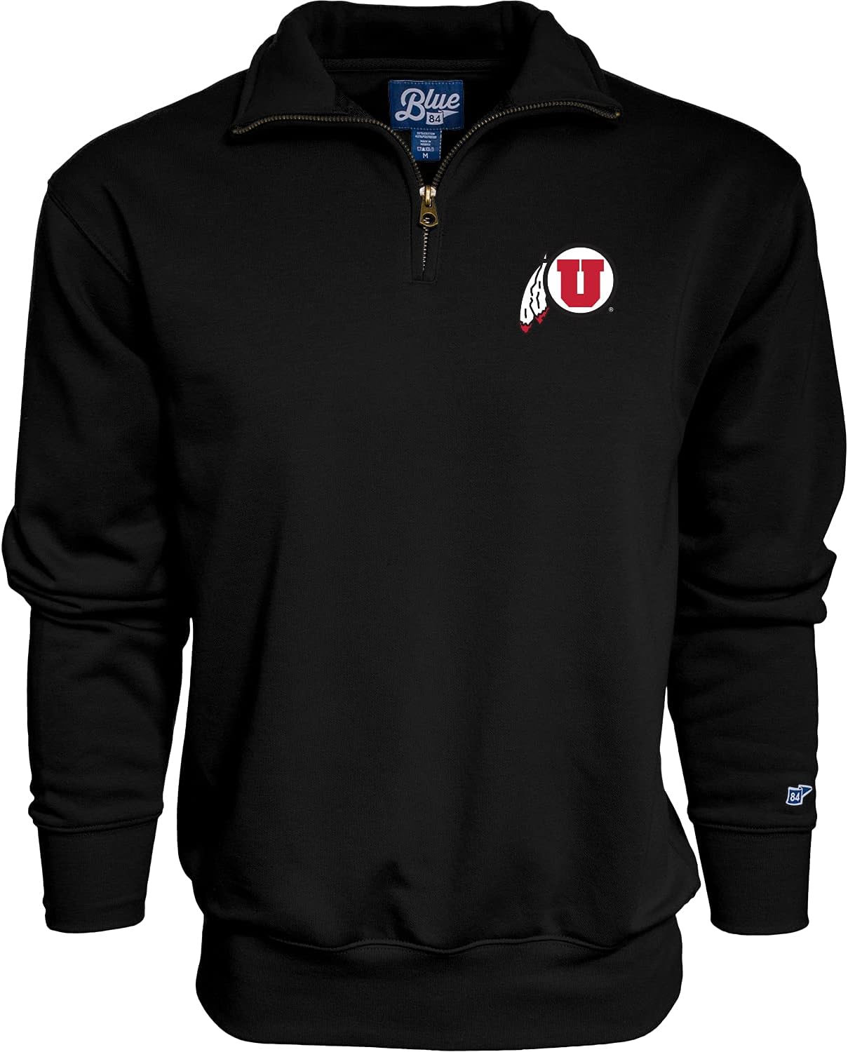Blue 84 NCAA mens Quarter Zip Sweatshirt Icon