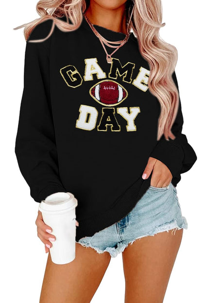 FLOYU Women Sunday Funday Sweatshirt Cute Football Graphic Pullover Game Day Weekend Tops Casual Football Season Shirt