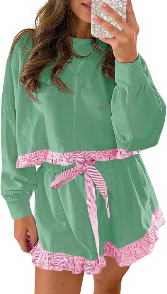 Fisoew Women's 2 Piece Lounge Set