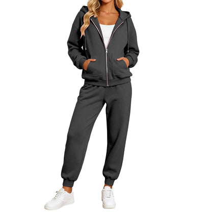 Jogger Sets For Women 2 Piece Zip Up Hoodie And Joggers Baggy Sweatsets