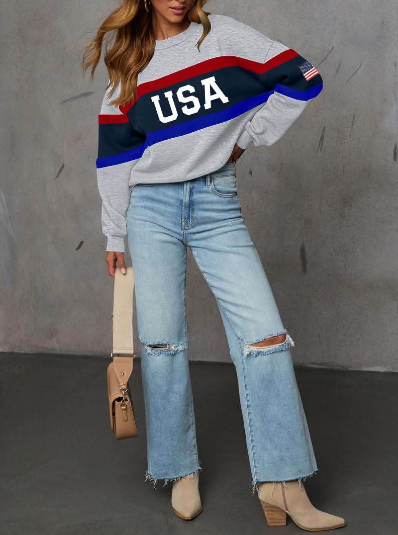 LEEDYA Women USA Sweatshirt