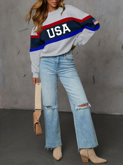 LEEDYA Women USA Sweatshirt