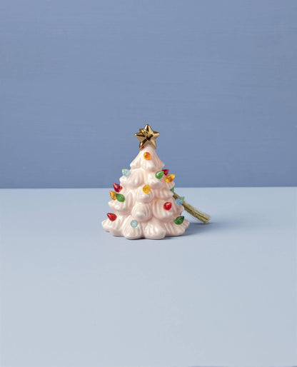Lenox 893624 Treasured Traditions Holiday Red Bulbs Lit Tree, Christmas Decor