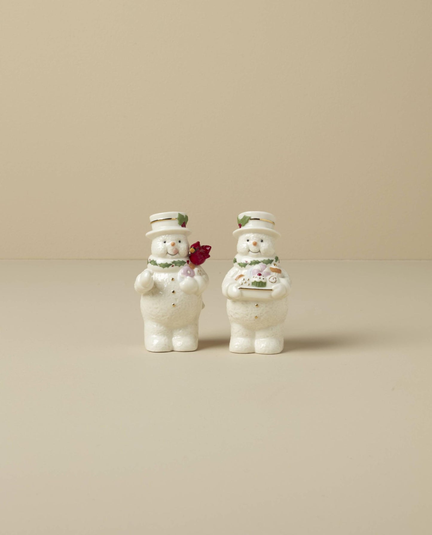 Lenox Figurine, Happy Holly Days North Pole Snowman Light-Up Figurine, Christmas Decorations, Christmas Decor Indoor, Snowman Design (Ivory, 1 Piece, 7.75-Inch Height) 2 AAA Batteries Not Included