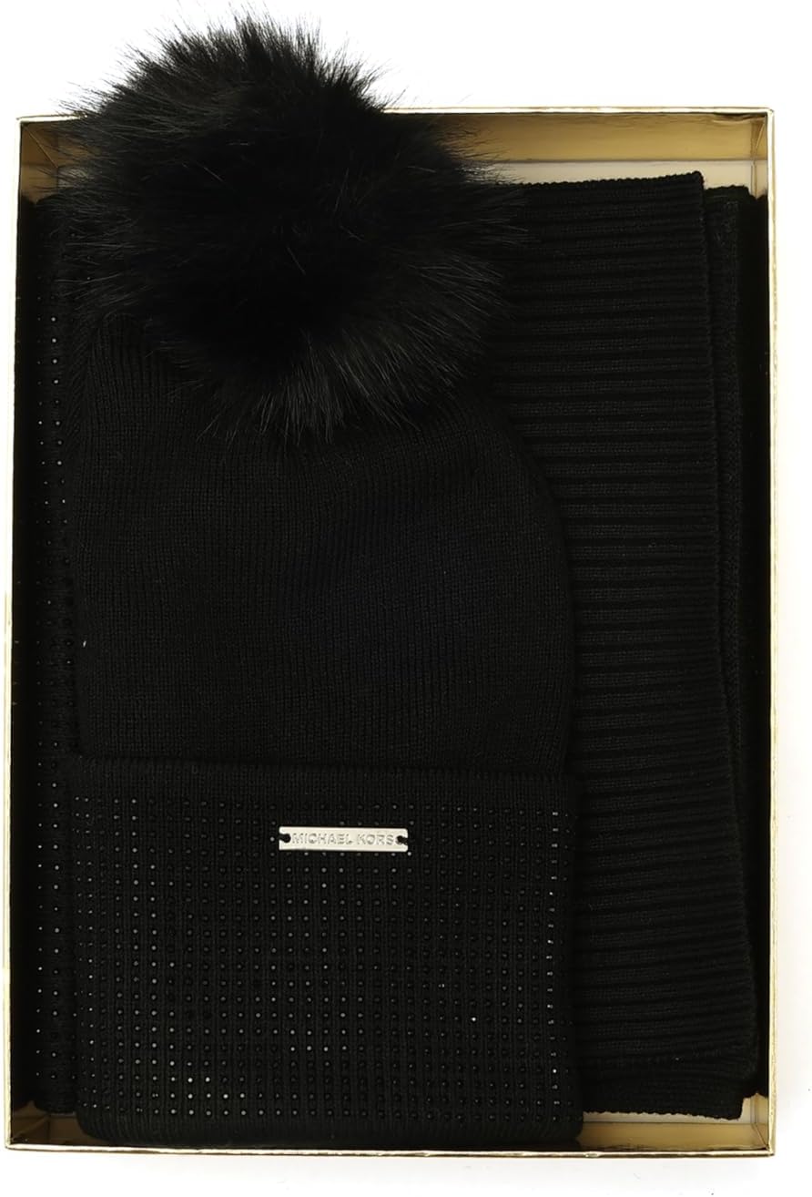 Michael Kors Women's Fine Crystal Box Set - Hat & Scarf