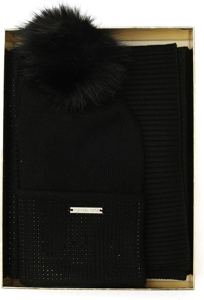 Michael Kors Women's Fine Crystal Box Set - Hat & Scarf