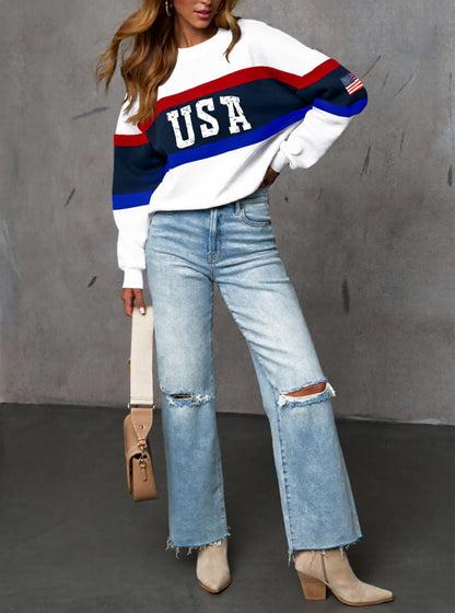 LEEDYA Women USA Sweatshirt