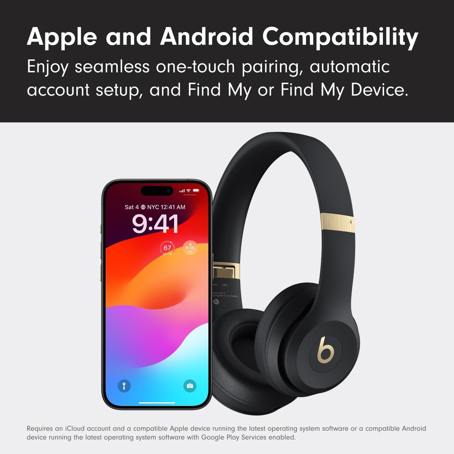 Beats Solo 4 - Wireless On-Ear Bluetooth Headphones, Up to 50-Hour Battery Life, Ultra-Lightweight Comfort, Powerful and Balanced Sound, Apple & Android Compatible - Amazon Exclusive Metallic Pink