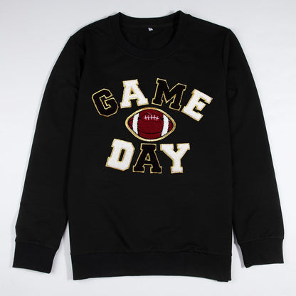 FLOYU Women Sunday Funday Sweatshirt Cute Football Graphic Pullover Game Day Weekend Tops Casual Football Season Shirt