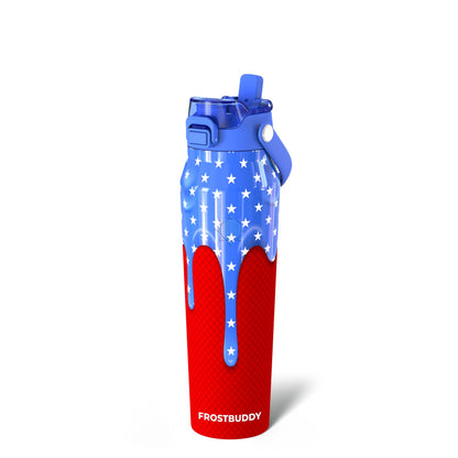 Frost Buddy 24oz Insulated Water Bottle - Straw & Chug Lid - Leak-Proof | Sip-or-chug dual lid | Ice-cold for 24+ hours | Cup-holder friendly