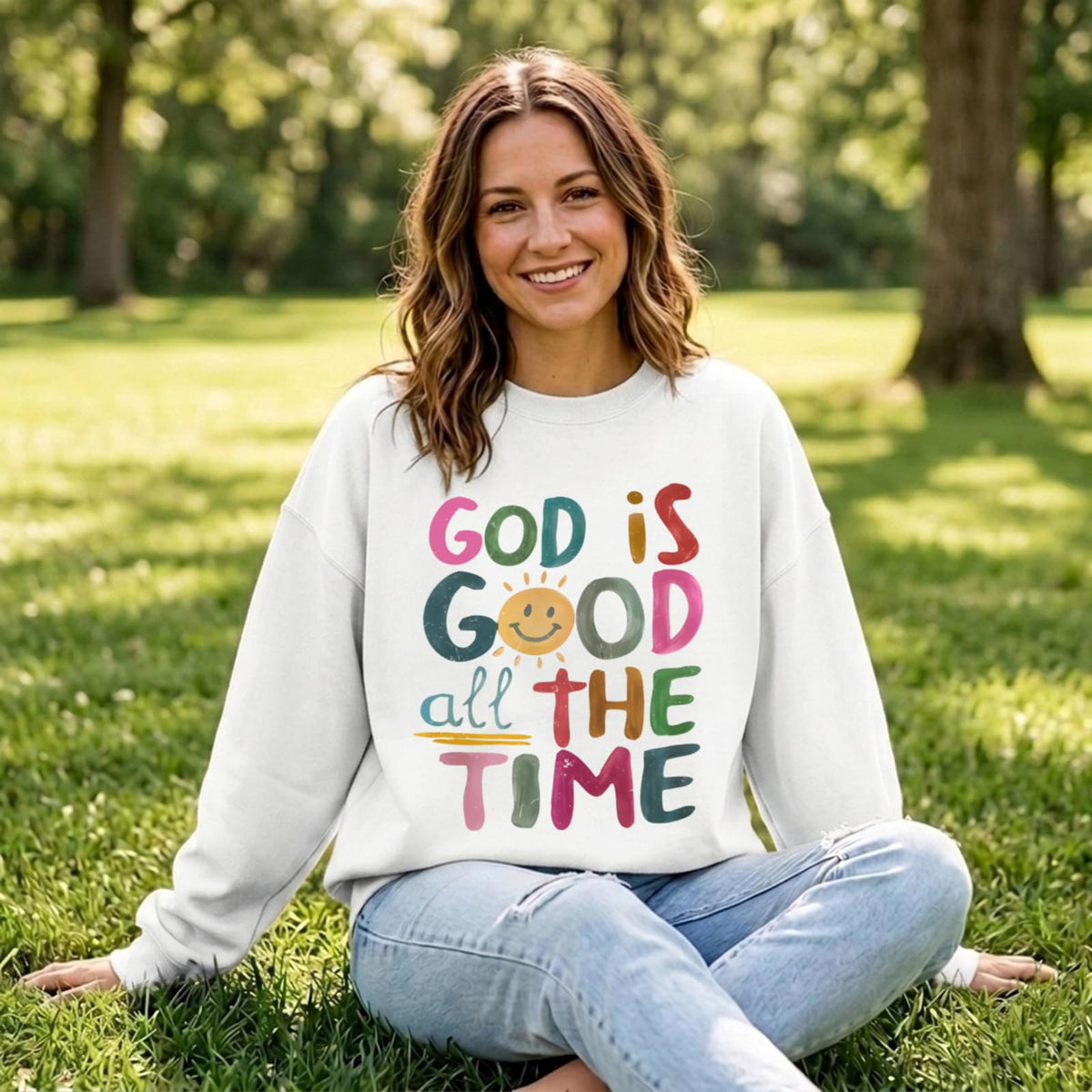 BeWithYou Christian Sweatshirts for Women -God is Good