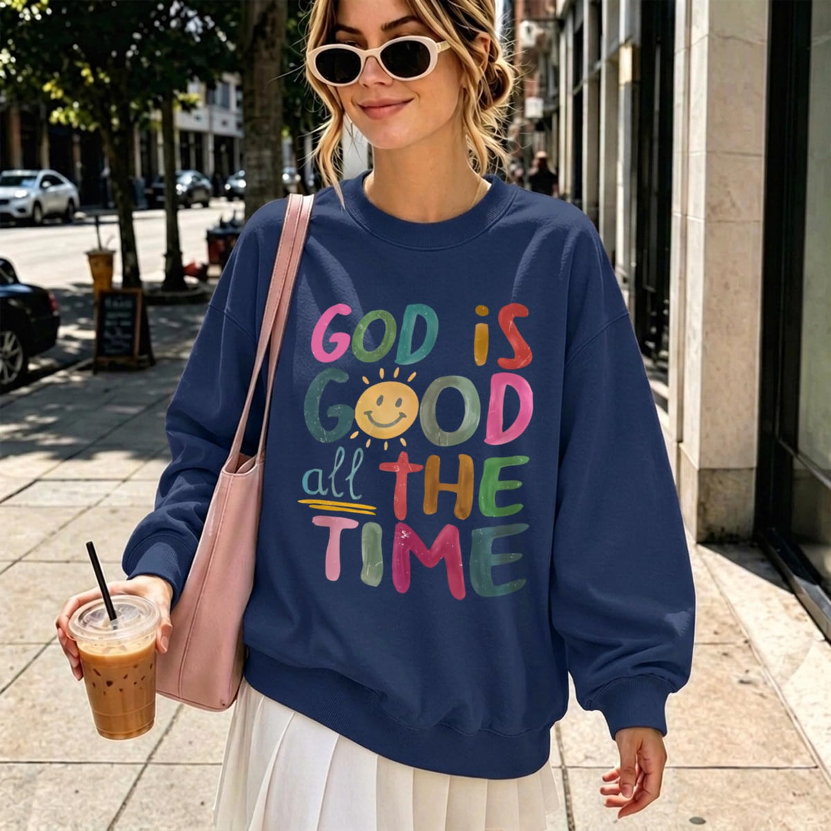 BeWithYou Christian Sweatshirts for Women -God is Good
