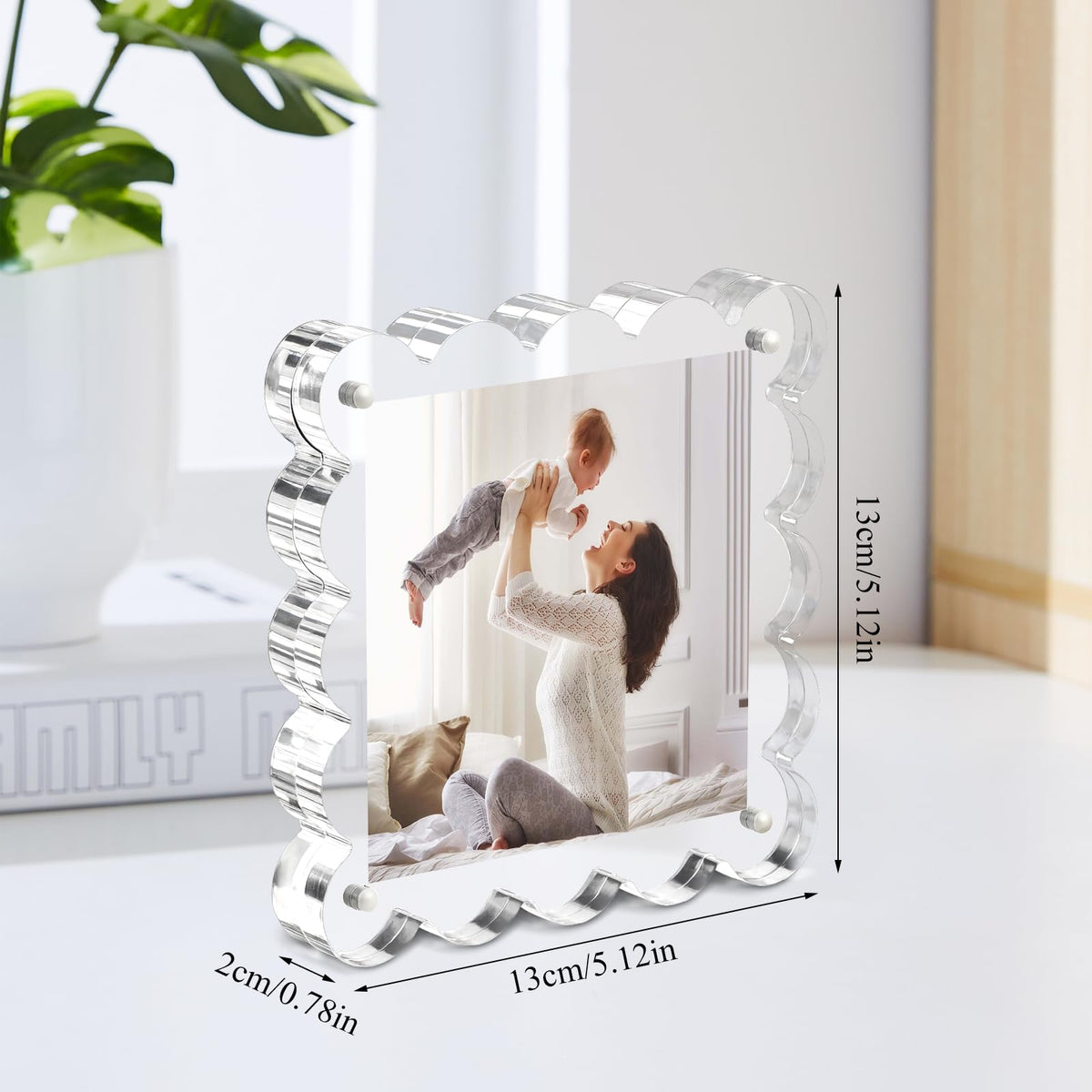Chivalral 3 Pack 4x6 Acrylic Picture Frame, Double-Sided Tabletop Display