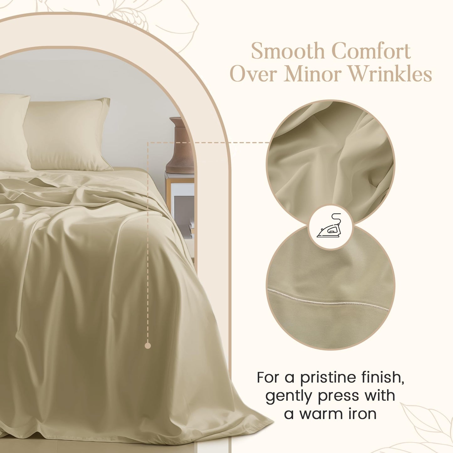 100% Egyptian Cotton Sheets King Size Sheets Set with Fully Elasticated 15" Deep Fitted Sheet & Pillowcase Sets, 800TC Sateen Weave Hotel Collection King Sheet Set, Soft Luxury White Bedding