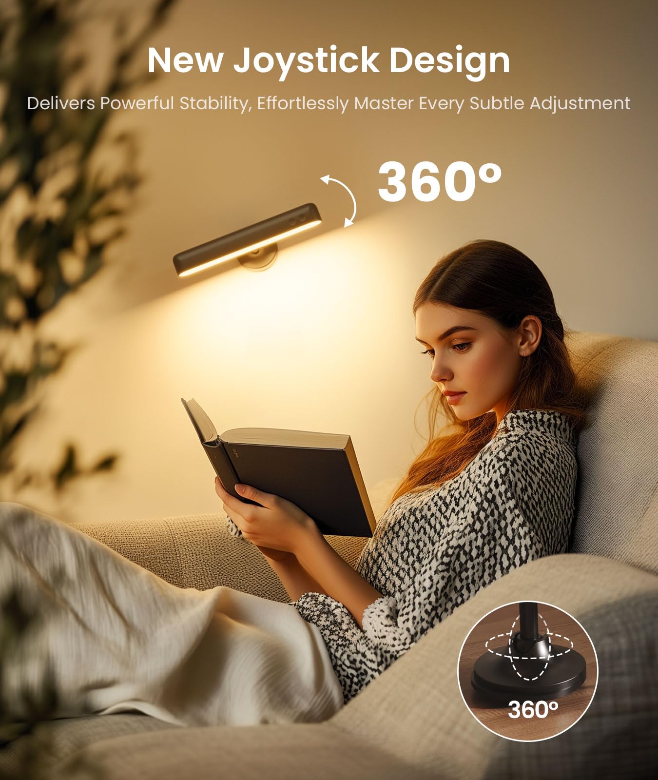 PopoIron Wall Sconce with 7500mAh Rechargeable Battery LED Wall Light for Bedroom with Remote Control, 3 Colors Wireless Wall Lamp 360° Rotation Dimmable Brightness with 15 RGB Colors,Black,1 Pack