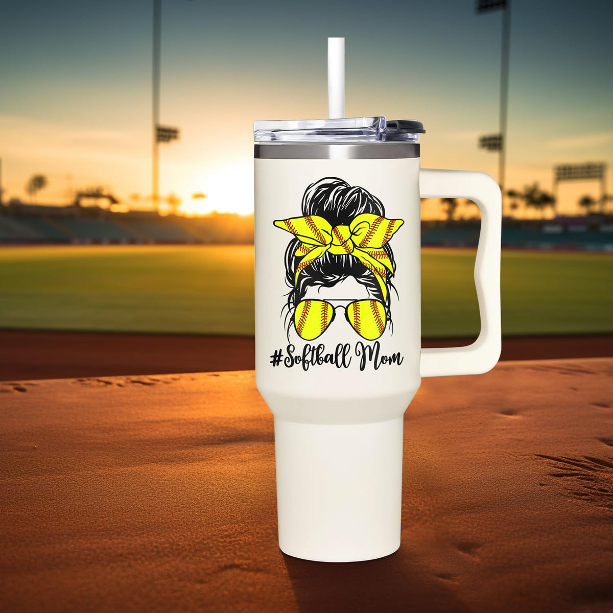 Baseball Mom Gifts - Perfect for Moms from Kids, Friends - Birthday & Christmas - 40oz Tumbler with Handle