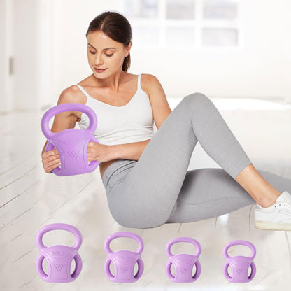 RUNWE 3 Handle Kettlebells Weight - Weight for Women Options 5, 10, 15 and 20 LB for Russian Twists AB Exercise, Weightlifting and Core Fitness Exercise Home Gym [Single in Sold]