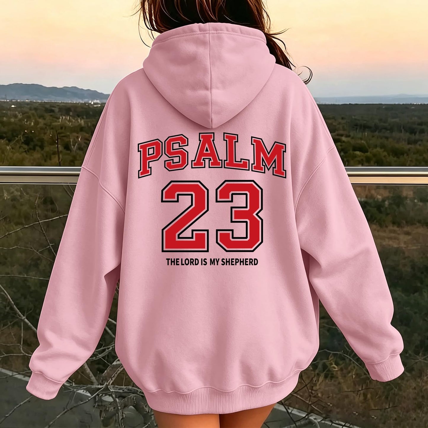 Christian Hoodies for Women Psalm 23 Sweatshirt