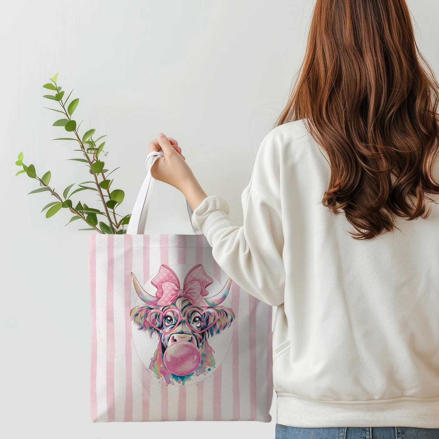 Striped series canvas bags