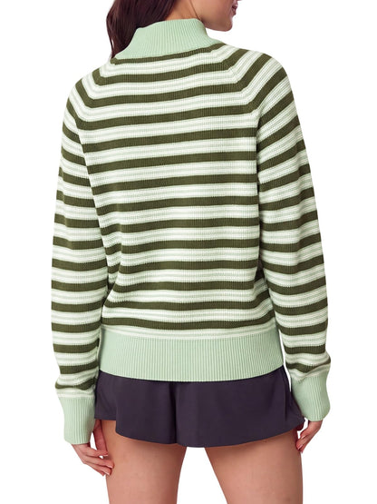 Women's Half Zip Sweater Long Sleeve Pullover