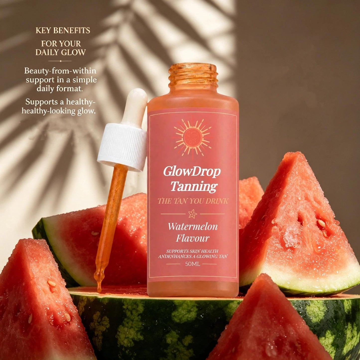 Tanning Drops, Glow Drop Tanning Drops, Enhances Your Natural Skin Tone, Natural Radiant Glow, Easy-to-Use for All Skin Types, 50ml(2pc)